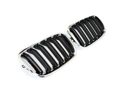 NEU Kühlergrill Front Grill Nieren Grill Chrom Passend für X5 E70 2007-2013 X6 E71 2008-2014