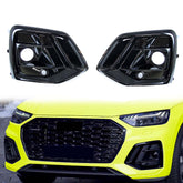 Lüftungsgitter Nebelscheinwerfer Grill Schwarz für Audi Q5 Sporback FYT ab 2021