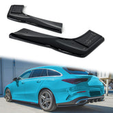 Heckansatz Aero Flaps Flics Flossen Schwarz für Mercedes CLA35 CLA45 AMG ab 2020
