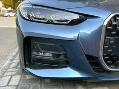 Front Stoßstange Aero Flaps Flossen Passend für BMW 4er G22 G23 425i 430i M440i Sport Paket ab 2021