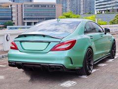 Auspuffblenden Endrohrblenden Y Eckig Schwarz Für Mercedes CLS C219 C218 W221 S63 AMG