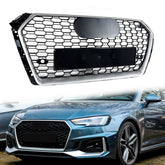Wabengrill Kühlergrill Grill Chrom für Audi A4 S4 B9 Limo Avant S-Line 2015-2019 vor Facelift fg315