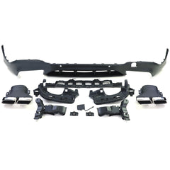 Sport Heckdiffusor Diffusor mit Auspuff Chrom für Mercedes GLC X253 SUV ab 15