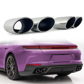 Silber Auspuffblenden Endrohre für Porsche Panamera 971 972 16-24