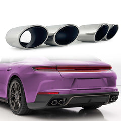 Silber Auspuffblenden Endrohre für Porsche Panamera 971 972 16-24