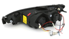 NEU Angel Eyes Scheinwerfer Set Klarglas Schwarz LWR für Peugeot 206 1998-2006 mit E-Prüfzeichen