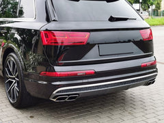 Chrom Auspuffblenden Doppelrohr Endrohre Performance für AUDI Q7 4M 2016-2019