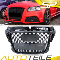 Wabengrill Kühlergrill Front Grill Schwarz für AUDI A3 8P S3 2008-2013 fg86