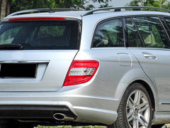 Heck Vertikale Spoiler Flügel Flaps Schwarz für Mercedes C Klasse S204 T-Model 2007-2014 pz45