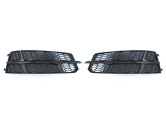 Lüftungsgitter Nebelscheinwerfer Grill Gitter Schwarz für Audi A6 C7 2015-2018 MOPF