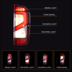 LED Rückleuchten Rücklicht Heckleuchten für Nissan Navara/Frontier 2014-2023