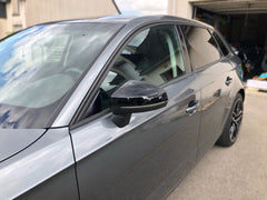 L+R Spiegelkappen Außenspiegel Schwarz Glänzend für Audi A3 S3 8V RS3 2013-2020 Mit Spurwechselassistent