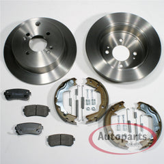 NEU 262mm Bremsscheiben Beläge Handbremsbacken Zubehör hinten für Hyundai i20 2008-2015