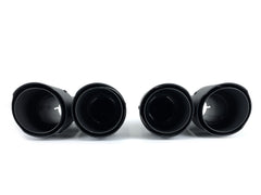 Matt Carbon Endrohr Auspuffblenden Duplex für AUDI A4 A5 B8 A6 C7 Q5 8U et298