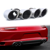 Chrom Auspuff Blenden Auspuffblenden Endrohre für Porsche Carrera 991 2016 2017 2018 et200