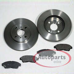 NEU 255mm + 258mm Bremsscheiben + Beläge vorne hinten für Toyota Corolla E12 2002-2007