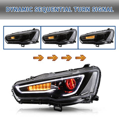 Scheinwerfer mit Dämonenaugen für Mitsubishi Lancer Mitsubishi EVO X 2008-2018