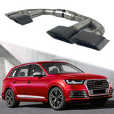 Auspuffblenden Doppelrohr Endrohre Schwarz für AUDI Q7 4M Diesel 2016-2019 et38