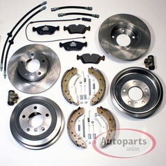 NEU Bremsen Vorne Bremstrommel Bremsschläuche Set hinten Passend für 3er E36 316i 318i 1990-2000