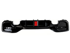 Schwarz Glanz Diffusor Heckdiffusor mit Licht für BMW 1er F20 F21 M Paket 15-19 LCI OHNE ABE
