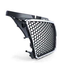 NEU Kühlergrill Wabengrill Frontgrill Schwarz matt Chrom für Audi A3 8P 2008-2013 Ohne Emblem