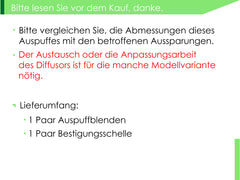 Glänzend Schwarz Endrohr Auspuffblenden Duplex für AUDI A5 8T S-Line 2011-2017 et45