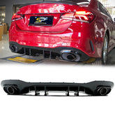 Diffusor Heckdiffusor + Schwarz Auspuffblenden für Mercedes Benz A-Klasse V177 Limo AMG Line ab 2018 di19