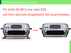 Chrom Frontgrill Kühlergrill Kühlergitter für AUDI Q5 8R MOPF 2013-2017 fg210