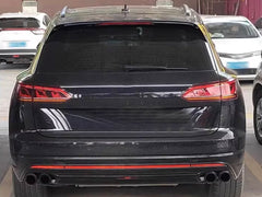 Schwarz Glanz Auspuffblenden Endrohre Auspuff Blende für VW Touareg III 2,0 2018+ et333