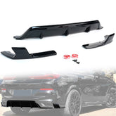 3-teilig Diffusor Heckdiffusor Schwarz Glanz für BMW X6 G06 M Paket 2019+ OHNE ABE