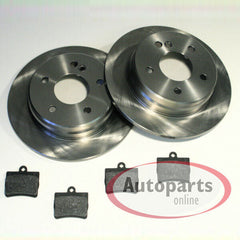 NEU 284mm + 278mm Bremsen Beläge vorne hinten für Mercedes C-Klasse W202 S202 1993-2001