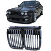 NEU Sport Kühlergrill Frontgrill Grill Schwarz Glanz Passend für 3er E30 Limousine Touring 1982-1994
