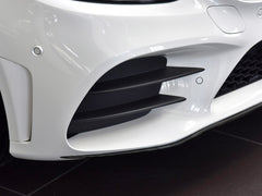 Front Stoßstange Spoilerlippe Frontspoiler Schwarz für Mercedes C Klasse W205 AMG Line Facelift 2018+