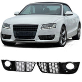 Nebelscheinwerfer Blenden Waben Gitter Stoßstange Glanz für Audi A5 8T 2007-2011 NON S-Line