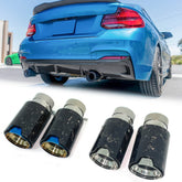 NEU Geschmiedet Auspuffblende Endrohre Sportauspuff Passend für M Stoßstange Universal 60-63mm et279