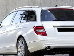 Heck Vertikale Spoiler Flügel Flaps Schwarz für Mercedes C Klasse S204 T-Model 2007-2014 pz45