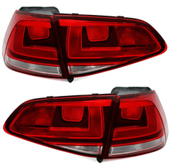 NEU Heckleuchten Rücklichter Rückleuchten Set Dunkelrot für VW Golf 7 Limousine 2012-2017 mit E-Prüfzeichen