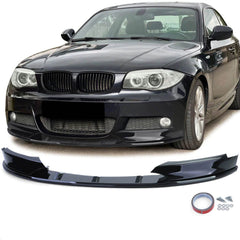 Front Spoiler Spoilerlippe Splitter Schwarz Passend für 1er E82 E88 2011-2013