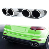 Auspuffblenden Endrohre Chrom für Porsche Cayenne Serien 92A S Hybird 958 V6 2010-2014