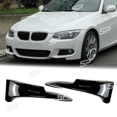 Front Spoiler Splitter Ecken Ansätze Schwarz für 3er E92 E93 M-Paket LCI ab 2010