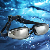 Schwimmbrille mit Sehstärke Antibeschlag UV-Schutz Goggles mit Spiegel -1,5 bis -7,5 für Männer Frauen