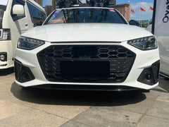 Lüftungsgitter Blenden Grill Gitter Schwarz für Audi A4 B9 ab 2020 MOPF mit ACC fg295