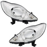 NEU Halogen Scheinwerfer Set Streuscheibe für Peugeot 107 2005-2012 mit E-Prüfzeichen