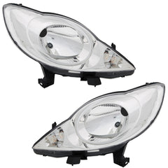 NEU Halogen Scheinwerfer Set Streuscheibe für Peugeot 107 2005-2012 mit E-Prüfzeichen