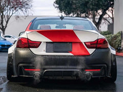 Diffusor Heckdiffusor Schwarz Glanz für BMW 4er F32 F33 F36 M Paket 13-20 OHNE ABE