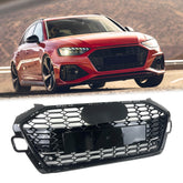Kühlergrill Grill Wabengrill Schwarz für Audi A4 S4 B9 Limo Avant S-Line Facelift 2019+