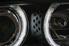 NEU CCFL Angel Eyes Scheinwerfer Set Schwarz für 3er E46 Limousine Touring 1998-2001 mit E-Prüfzeichen