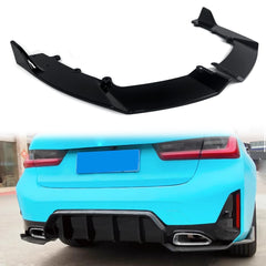 Heck Stoßstange Diffusor Heckansatz Splitter Schwarz Passend für 3er G20 LCI 2023+