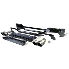 Heckdiffusor + Auspuffblenden Schwarz Passend für X4 G02 2018-2021 Sport Paket