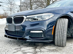 Schwarz Stoßstange Spoiler Lippe Frontspoiler für BMW 5er G30 G31 M Paket 17-20